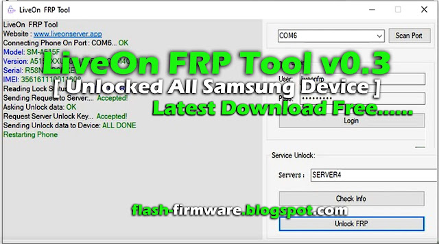 LiveOn FRP Tool v0.3 [ Samsung FRP Bypassed ] Free Download