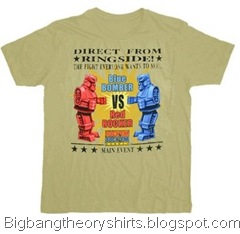 Rock 'Em Sock 'Em Robots Sheldon man t shirt