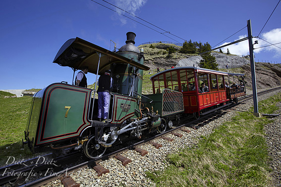 Extrafahrt Lok H1/2 Nr.7 auf der Rigi im Jahre 2009