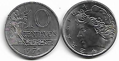 Moeda de 10 centavos, 1975