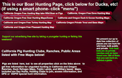 hunting fishing maps and reports oregon and california