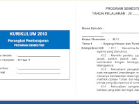 Program Semester (PROMES) Kurikulum 2013 Kelas 3 Semester 1 Dan 2 SD/MI Terbaru