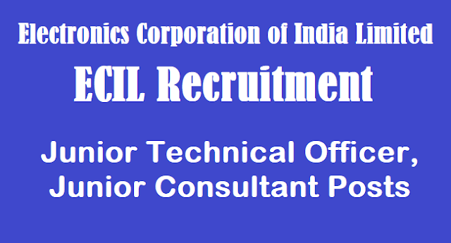 TS Jobs, latest jobs, ECIL Recruitment, Junior Technical Officers Jobs, Junior Consultant Jobs, ECIL Hyderabad Recruitment