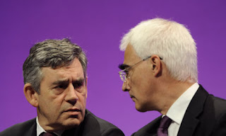 Gordon Brown looks puzzled over the whereabouts of Prudence