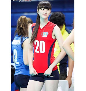 Foto Sabina Altynbekova pemain voli cantik
