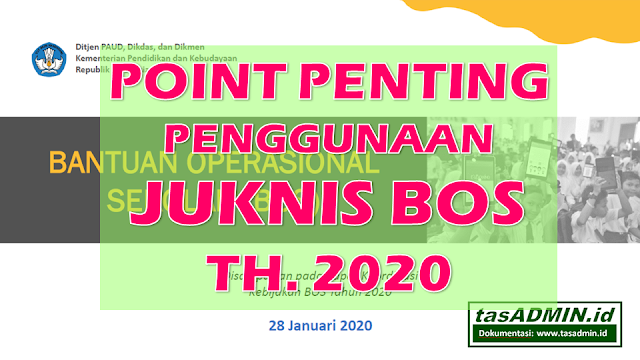 point penting juknis bos 2020 paparan bos kemendagri