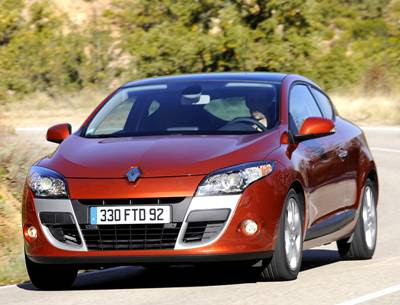 The Renault Megane Coupe in the 2009 range is now available, from 16600 €.