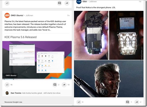 Google+ sovellus osaa hyödyntää iPadin koko näytön