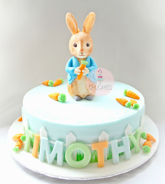 fondant cake peter rabbit bunny carrot chucakes