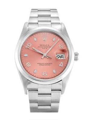 réplica reloj Rolex Oyster Perpetual Date 15200 Salmon Dial