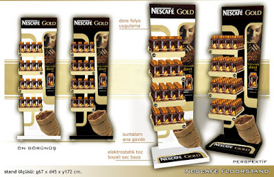 nescafe ahşap stand