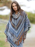 PATRON GRATIS PONCHO DE CROCHET 