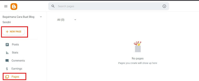 Cara Membuat Halaman Blog
