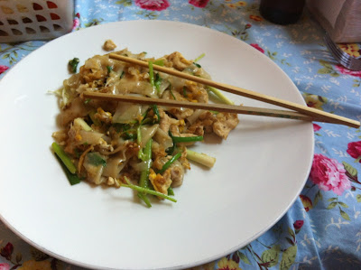 Chicken Noodles at Sawadee, Rambuttri, Bangkok