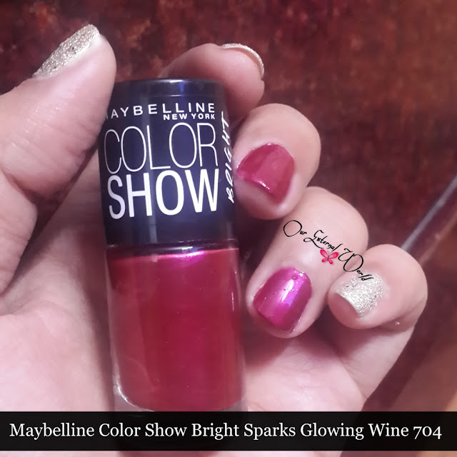 Maybelline Bright Sparks - Glowing Wine #704 - Review, Price, Swatch