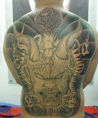 full back tattoo. Full back tattoo design