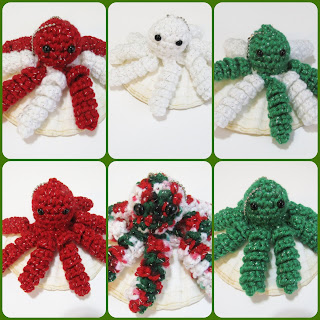 Keychain charms handmade yarn octopus