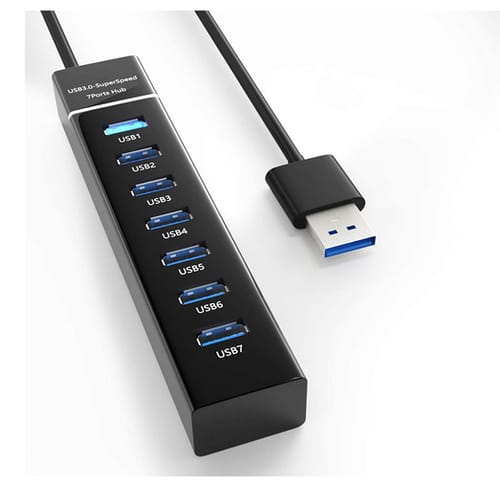 GYORGKSHI 7-Port USB Hub 3.0 Data Splitter