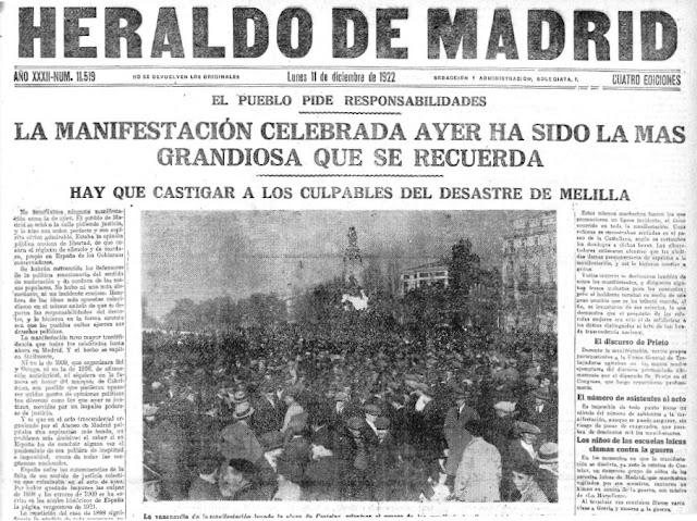 Portada del diario Heraldo de Madrid del 11-12-1922