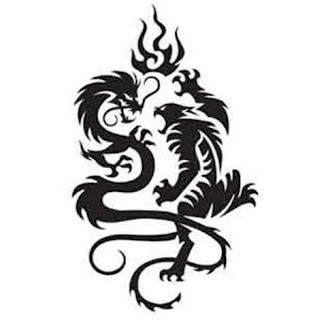 Tribal shaolin tattoo dragon tiger art