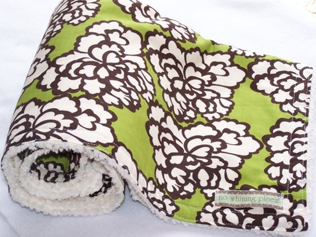 black and green baby blanket