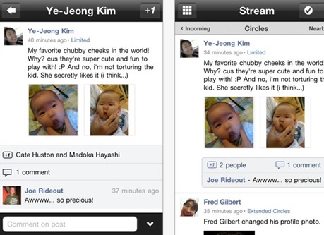 Screenshots de google  en iPhone