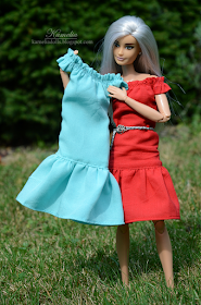 Summer dress for doll in 1/6 scale