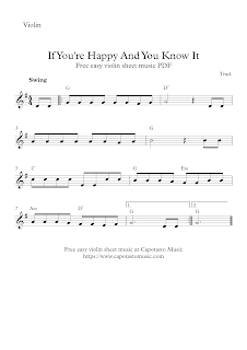 If You're Happy And You Know It, violin