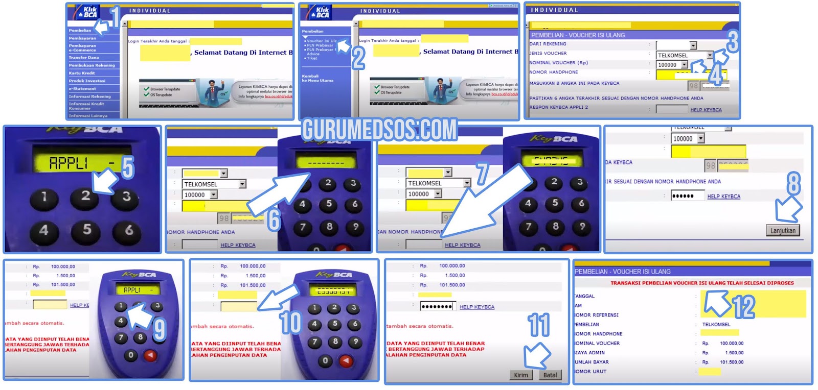 Cara Beli Pulsa Lewat Internet Banking BCA