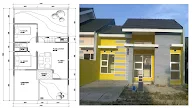 Gambar Rumah Sederhana Dengan Denahnya