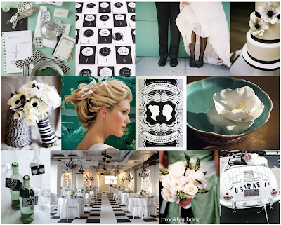 Bottle Glass Black Wedding Inspiration Board click to enlarge 