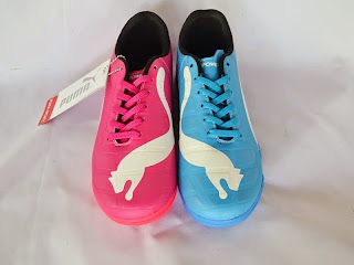 sepatu futsal puma pink biru murah