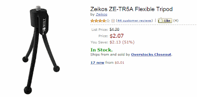 flexible mini tripod, zeikos tripod. amazon