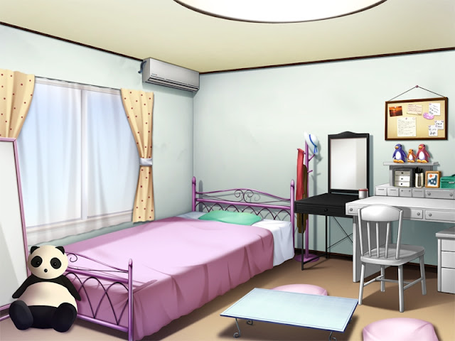 Anime Girl Kawaii Bedroom Background (day)