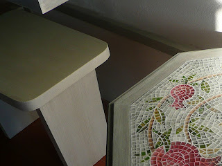 Hand painted, wooden table, how to decorate a simple wooden furniture ,faux mosaic, painting technique, piano di un tavolo in legno, decorato a mano, decorare un mobile semplice in legno, tecnica pittorica, finto mosaico dipinto