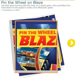 Free Printable Pin the Wheel on Blaze.