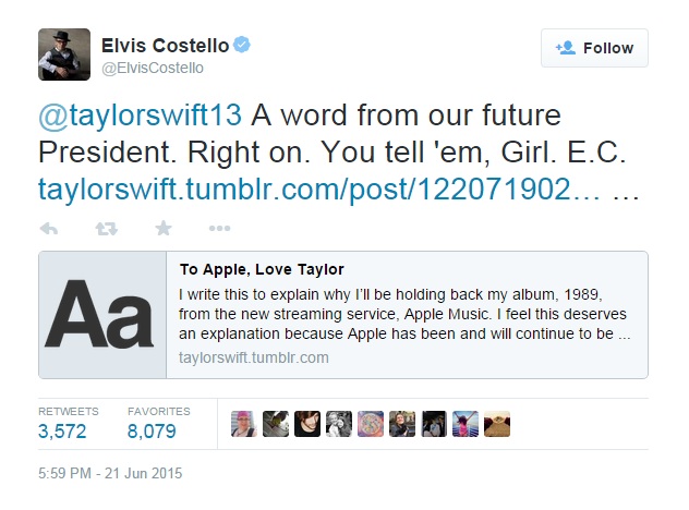 Taylor Swift meant boycotting apple seriously