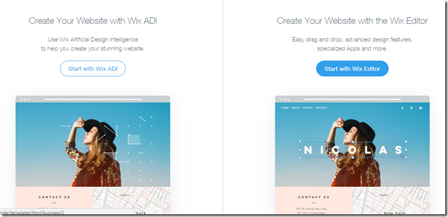 Wix ADI editor 