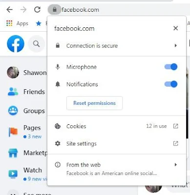 block facebook notifications chrome