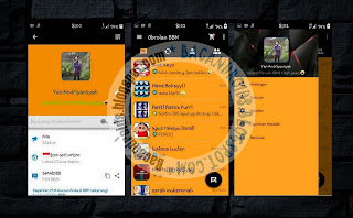 BBM Mod Tema YK Simple Orange Dark 