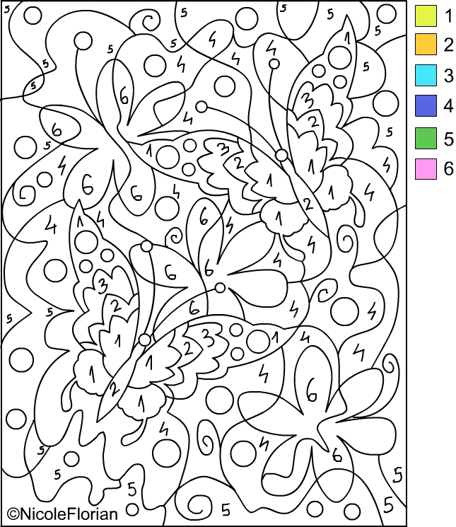 COLOR BY NUMBER * Coloring pages title=