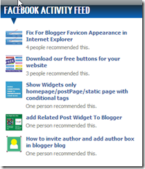 Facebook Activity Feed
