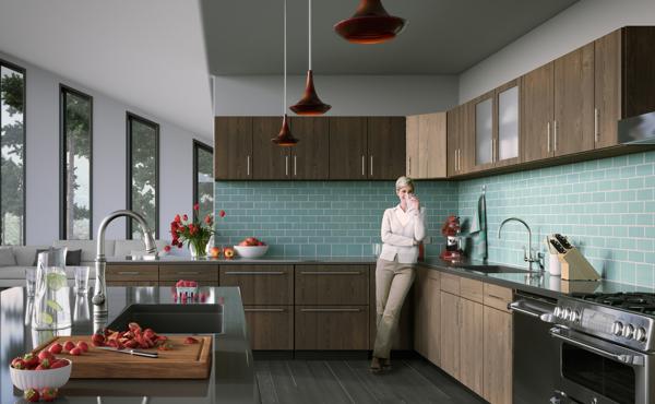 Pola Unik Dinding Dapur  Rumah Minimalis Rancangan Desain 