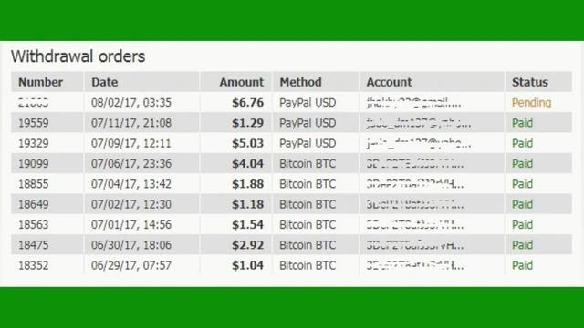 My payment proofs from Bestchange