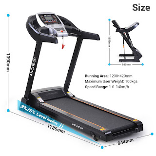 Ancheer S9300 Bluetooth Treadmill with hydraulic folding deck, image, review features & specifications