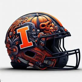 Illinois Fighting Illini Halloween Concept Helmets