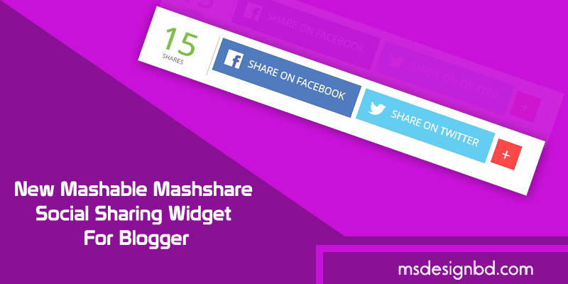 New Mashable Mashshare Social Sharing Widget For Blogger - Responsive Blogger Template