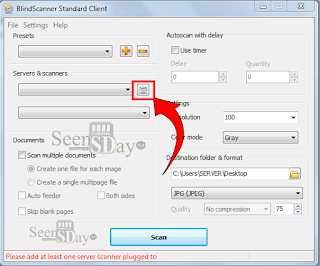 Blindscanner setting client