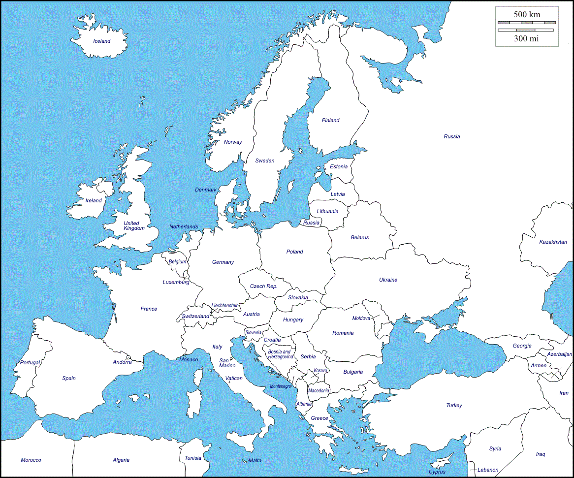 Países e Capitais da Europa Geografia 7