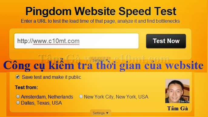 Tools Pingdom Website Speed Test - Kiểm tra tình trạng website